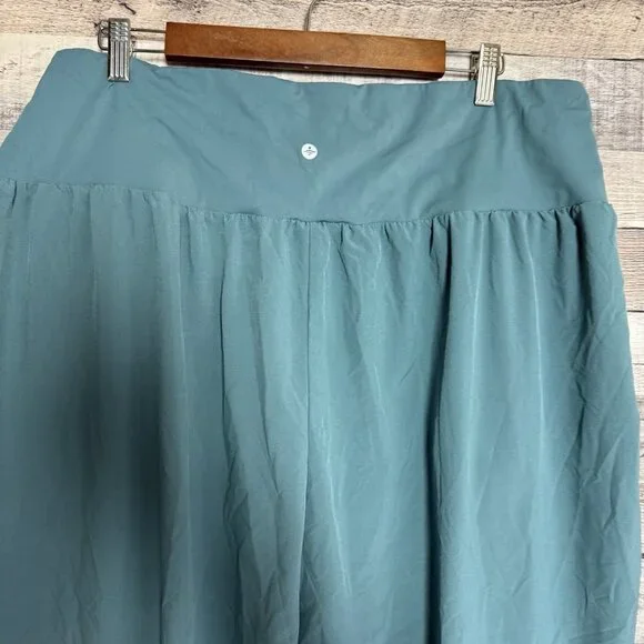 Halara Breezful Women's 2X High Waisted Crossover Quick Dry Stone Blue Wide Leg - Picture 5 of 11